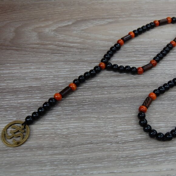 Om Necklace,Yoga Necklace,Om Rosary Necklace - Picture 3 of 3